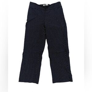 S.C. & CO. Navy Blue Polka Dot Cropped Pants Size 6